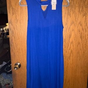 New Como Vintage Royal Blue Midi Dress